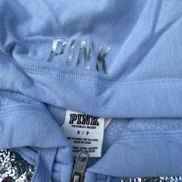 Victoria's Secret PINK Lavender Bling Perfect Zip Hoodie - Picture 8 of 16